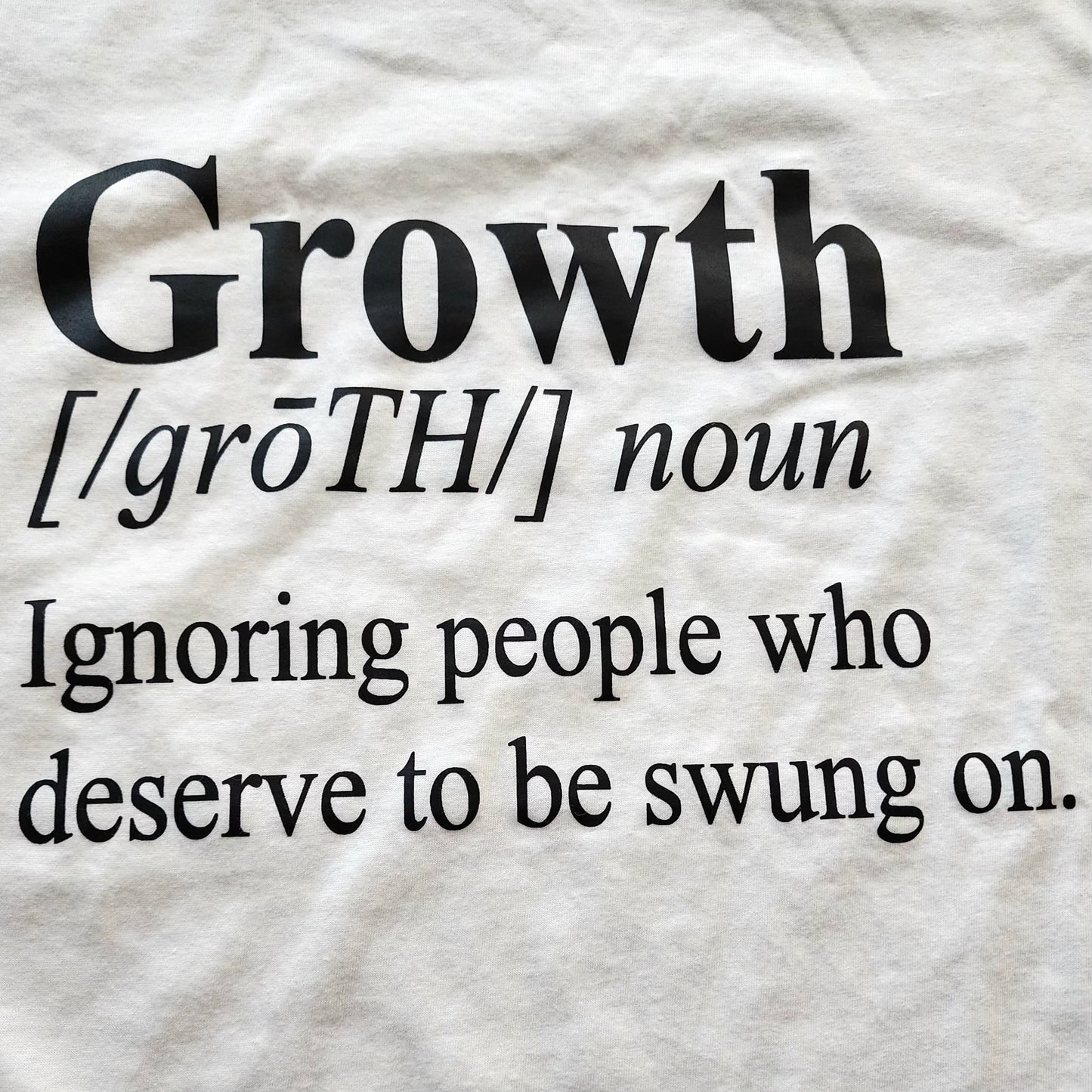 Growth T-Shirt, White, Size Large