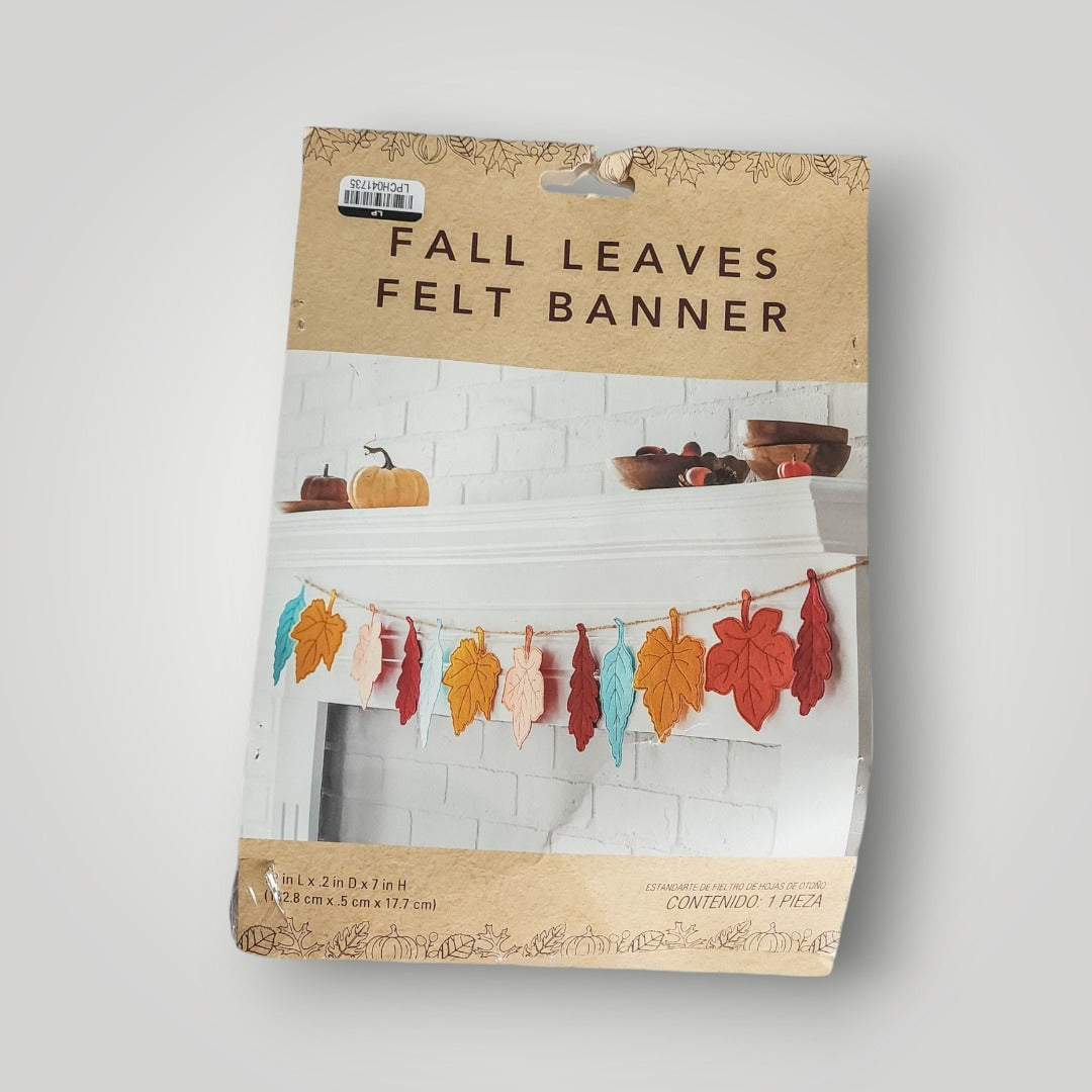 Granny's Goods Fall Leaves Felt Banner