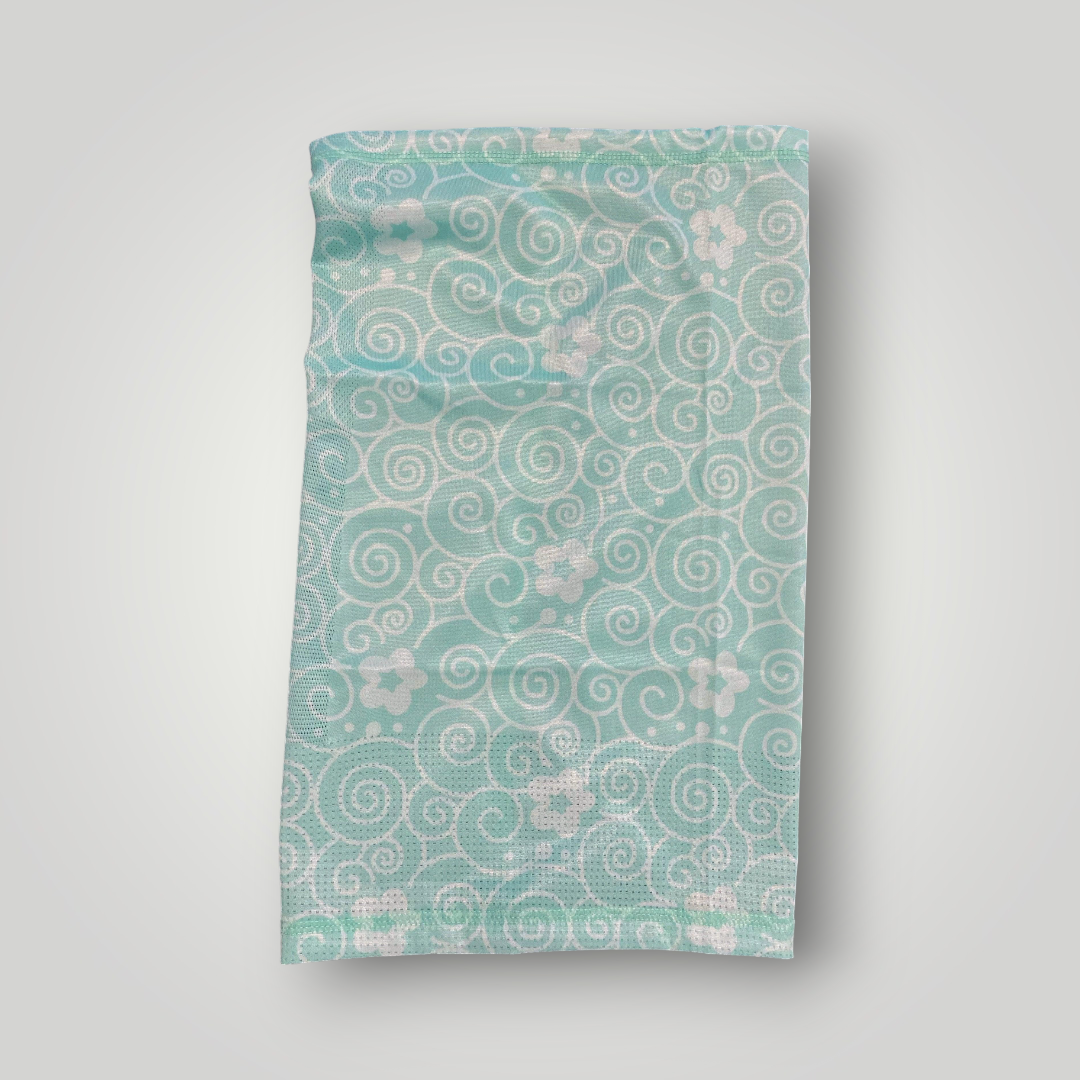 Granny's Goods Floral Print Neck Gaiter, Mint Green