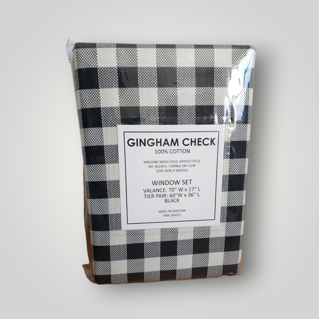 Gingham Check Window Set