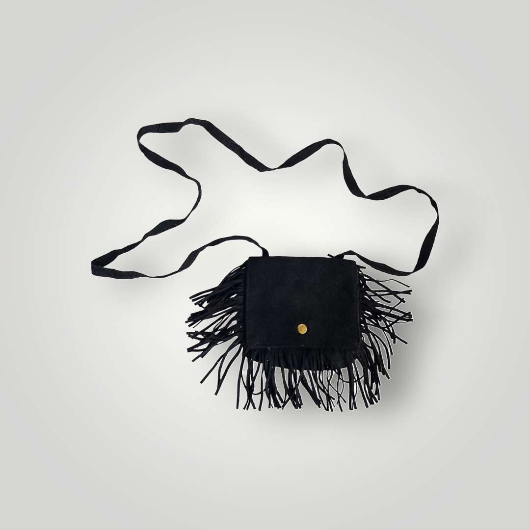 Sammie Jo Girls Black Fringe Purse