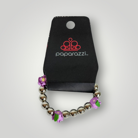 Paparazzi Girls Purple Flower Fashion Bracelet