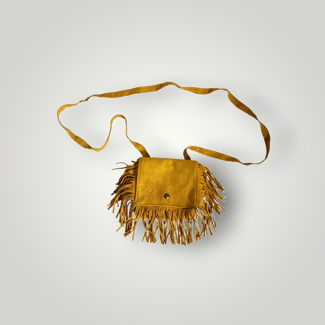 Sammie Jo Girls Yellow Fringe Purse