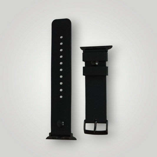 Truffol Black Silicone Smartwatch Band, 22mm