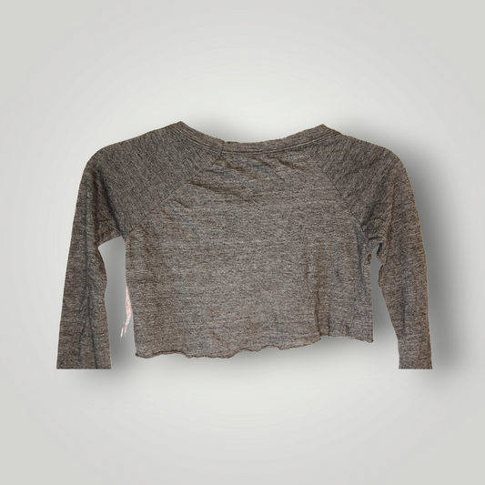 So Nikki Grey Long Sleeve Shirt, Size X-Small/4