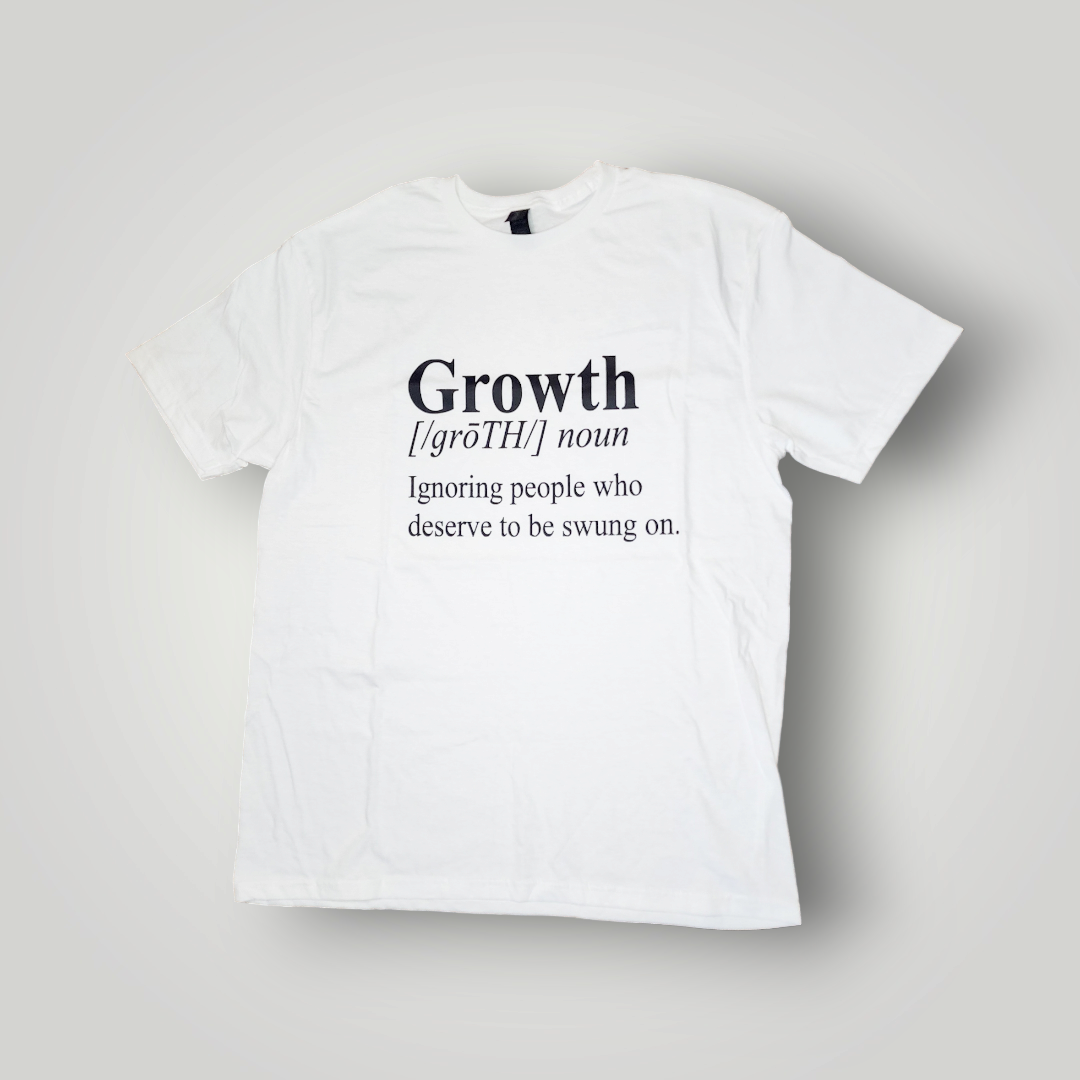 Growth T-Shirt, White, Size Large 