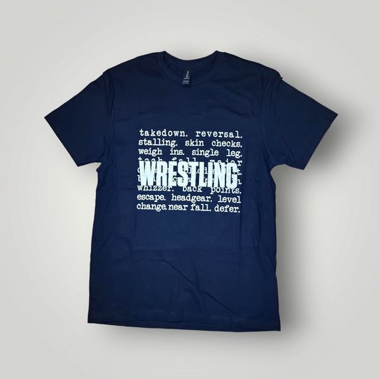 Wrestling T-Shirt, Black, Size Medium 