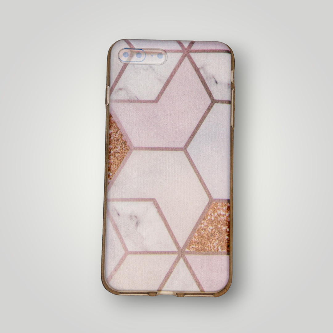 Granny's Goods Geometric Pink Marble Bumper Phone Case