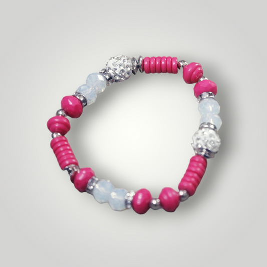 Paparazzi Beaded Bracelet, Pink