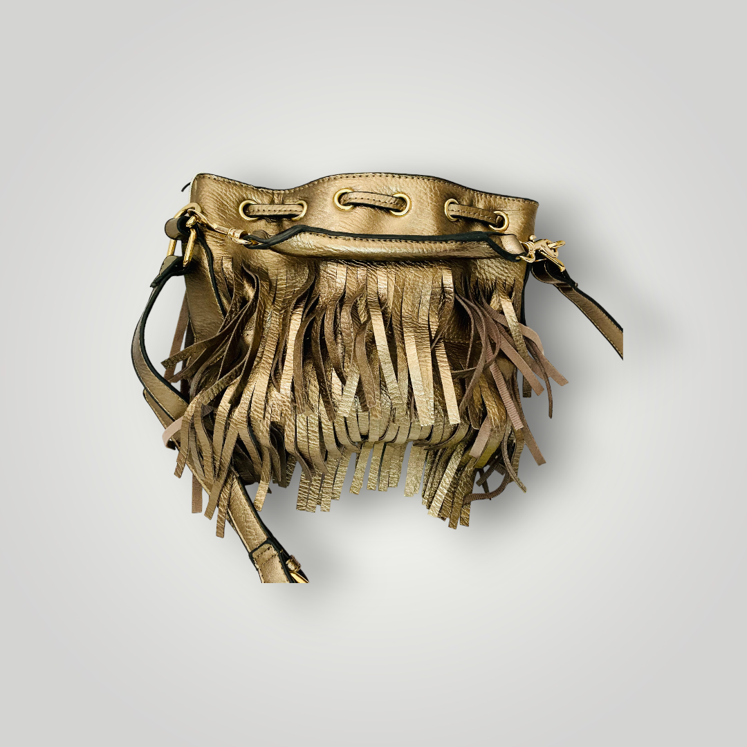 Handbag Republic Fringe Purse, Metallic