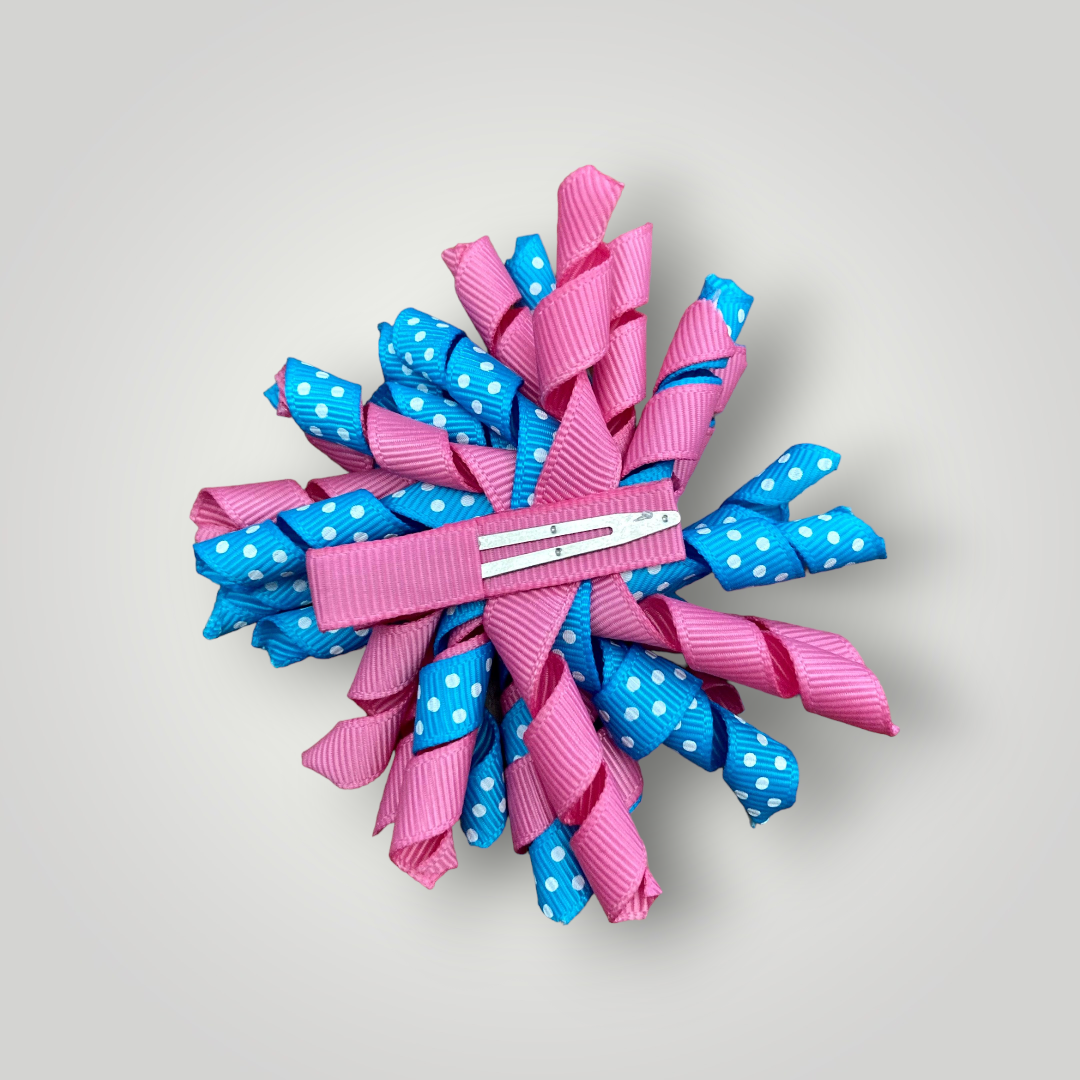 Sammie Jo 2" Corker Bow, Pink and Blue