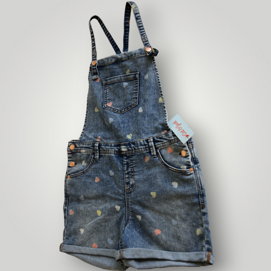 Cat & Jack Denim Overall Shorts, Size Youth XXL/18