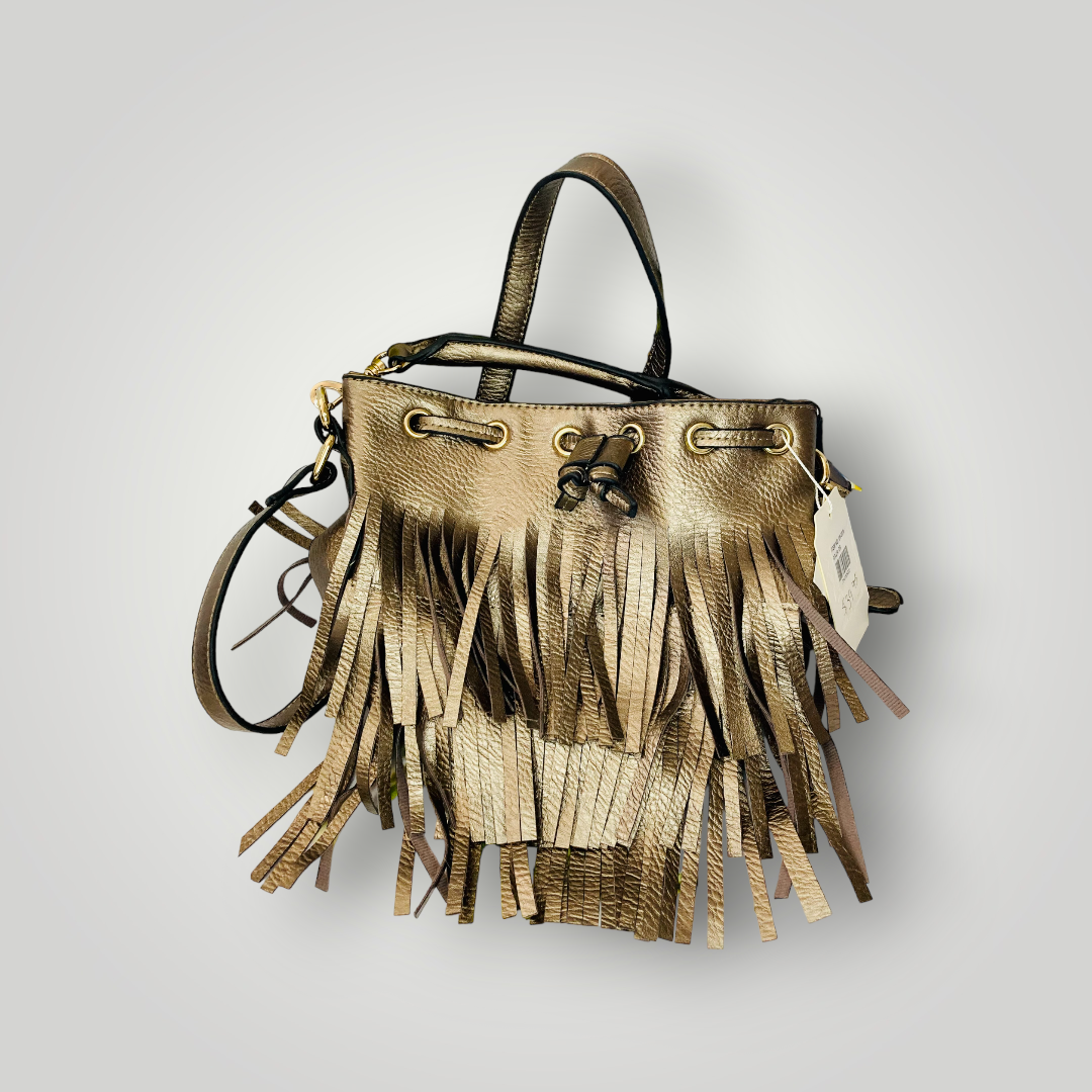 Handbag Republic Fringe Purse, Metallic