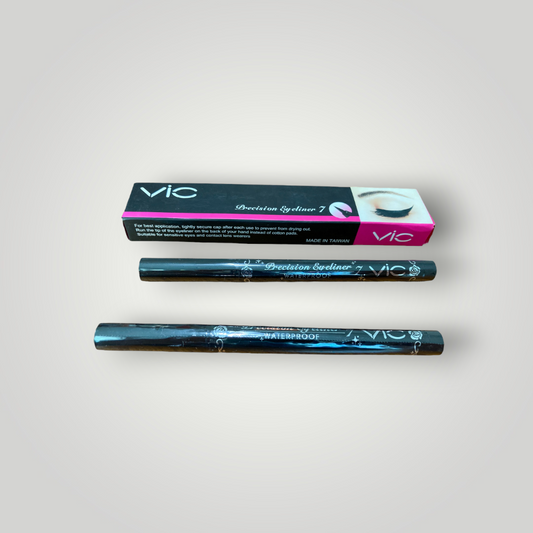 VIC Cosmetics 2 Pack Waterproof Precision Eyeliner, Black