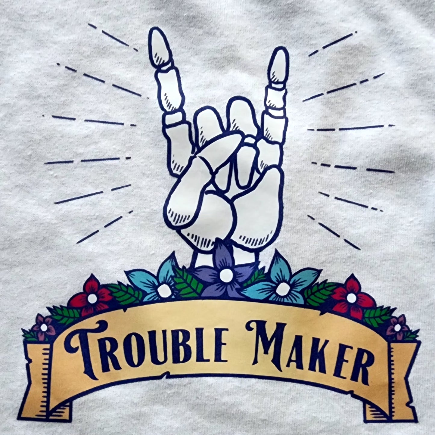 Toddler Trouble Maker White T-Shirt, Size 2T