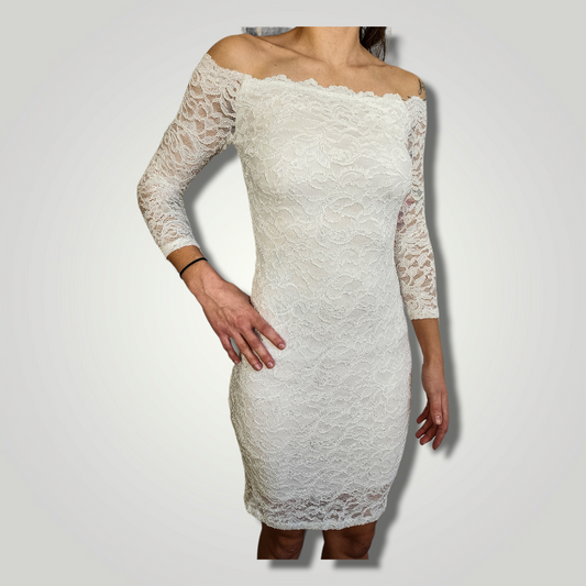 Kimcine Curve White Lace Dress