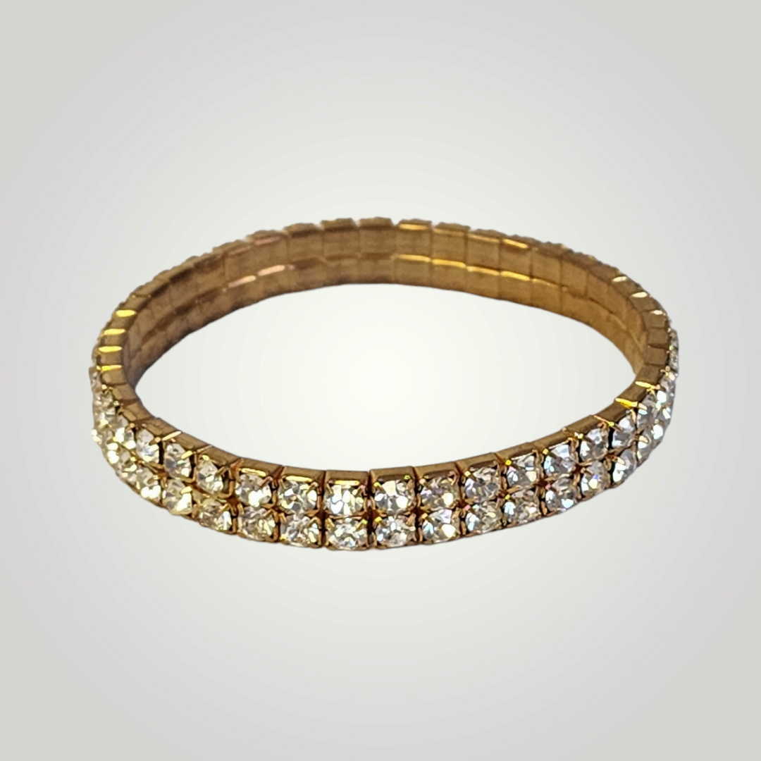 Sammie Jo Rhinestone Gold Bracelet