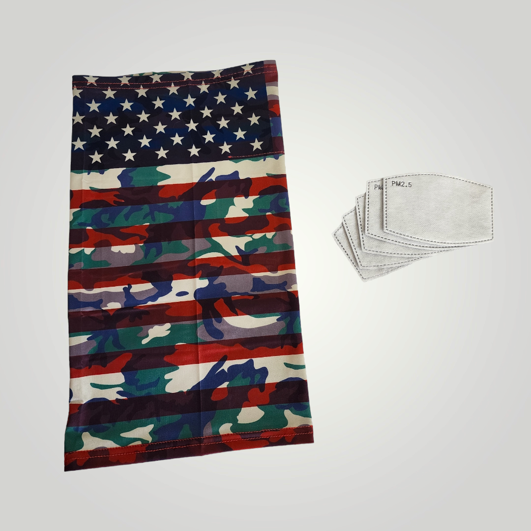 Granny's Goods Camouflage American Flag Gaiter