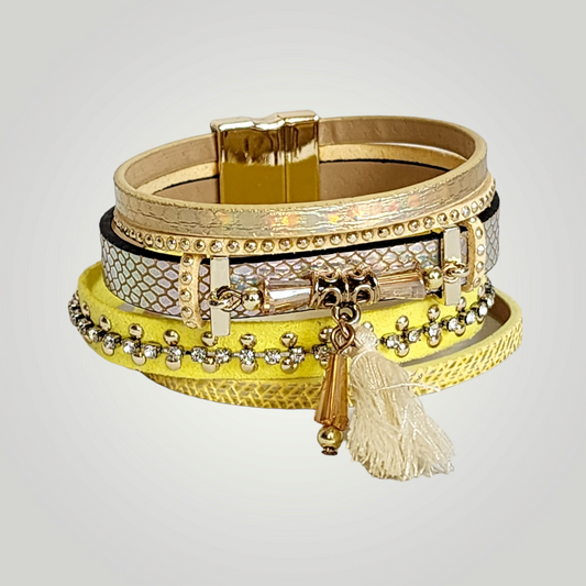 Sammie Jo Yellow Bohemian Fashion Bracelet