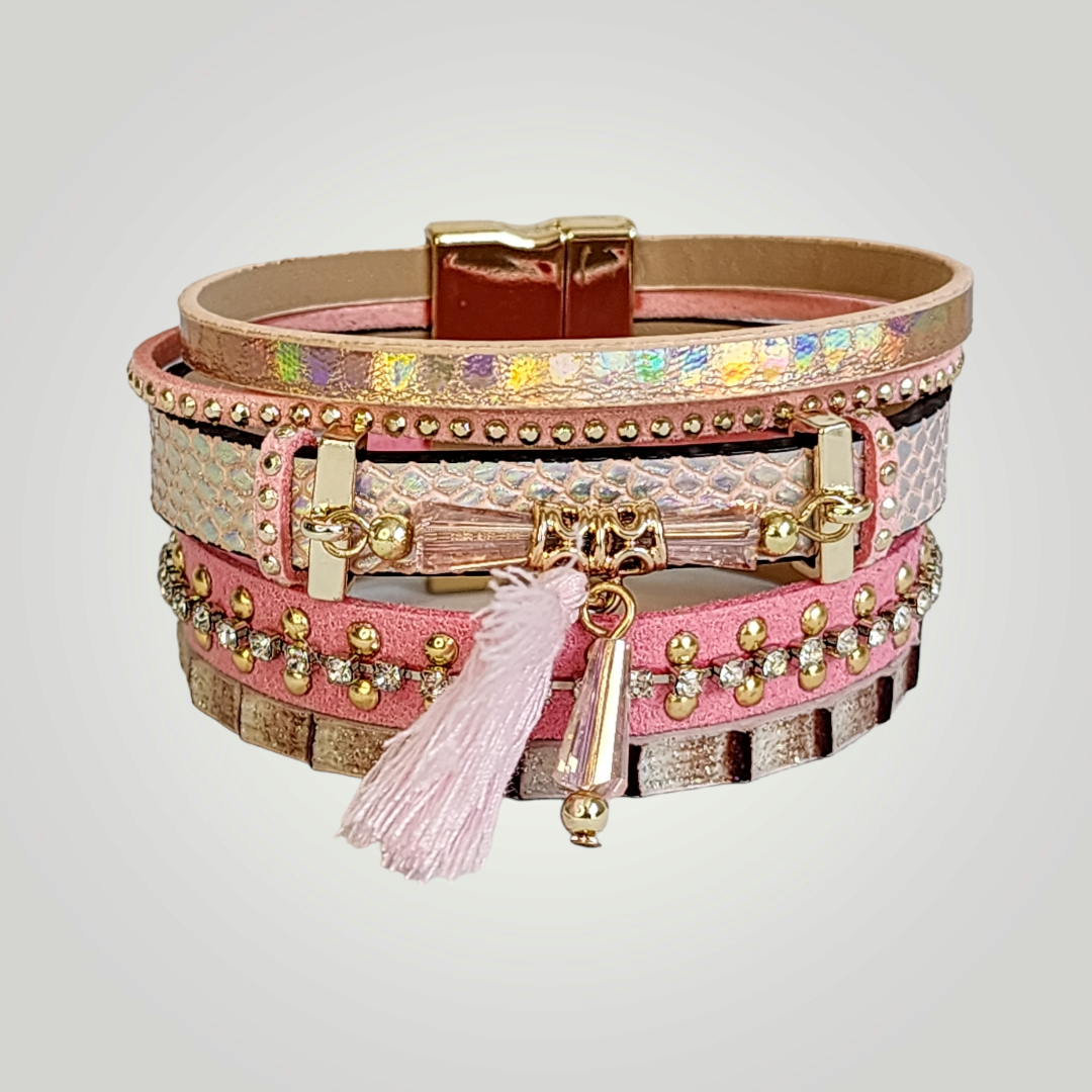 Sammie Jo Pink Bohemian Fashion Bracelet