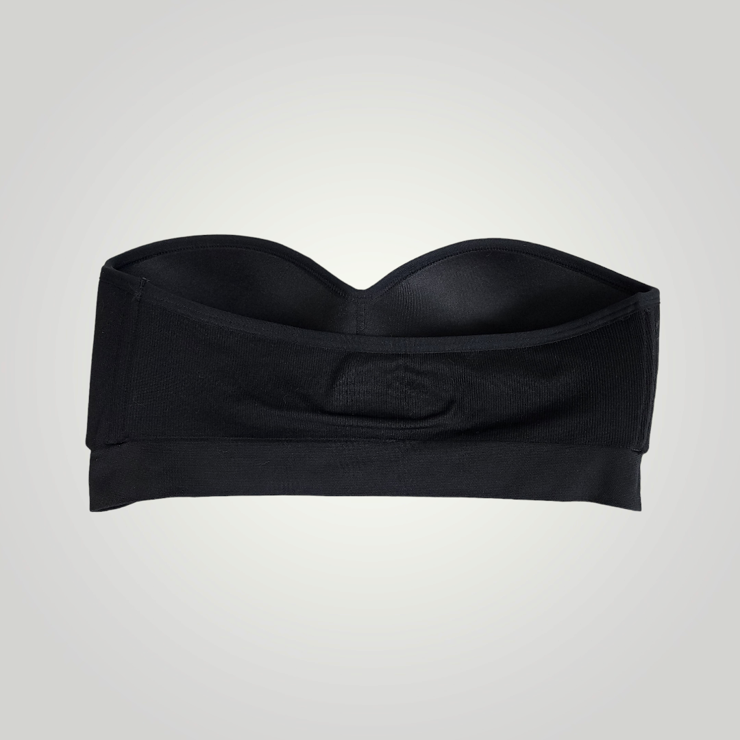 Auden Womens Push up Seamless Bandeau Bra Size Medium Black for sale online