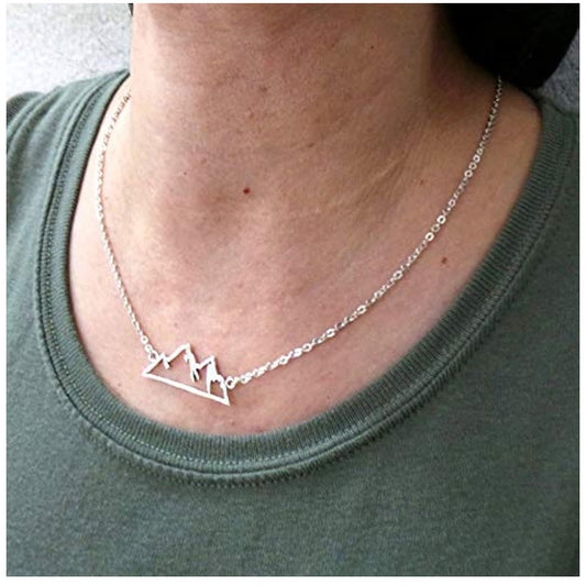 Granny's Goods Snowy Mountain Silver Necklace